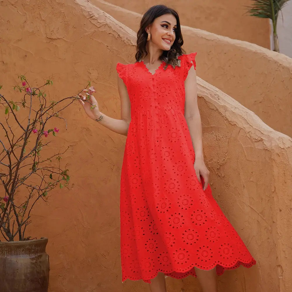 Breathable Cotton Midi Dress 4