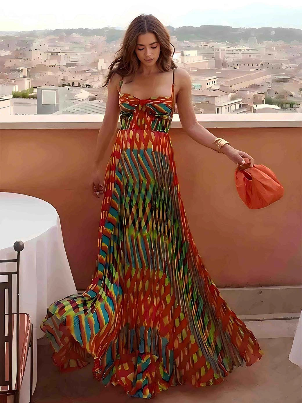 Casual Printed Long Dress