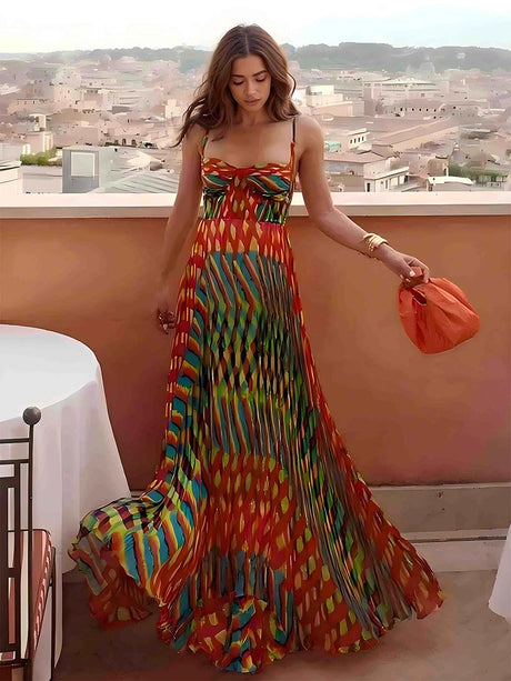Casual Printed Long Dress