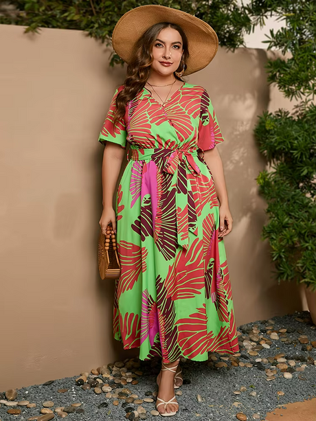 Curvy Floral Maxi Dress
