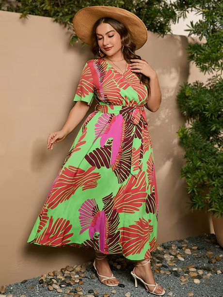 Curvy Floral Maxi Dress 1
