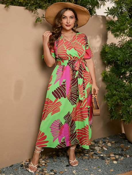 Curvy Floral Maxi Dress 3