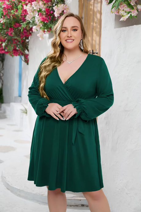 Elegant Ruffle Tie Waist Mini Dress Bianca Australia