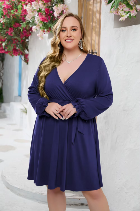 Elegant Ruffle Tie Waist Mini Dress Bianca Australia