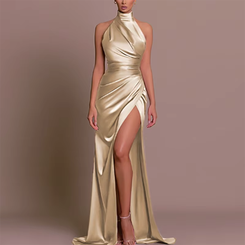 Elegant Sleeveless Slit Maxi Dress with Hidden Pocket 4
