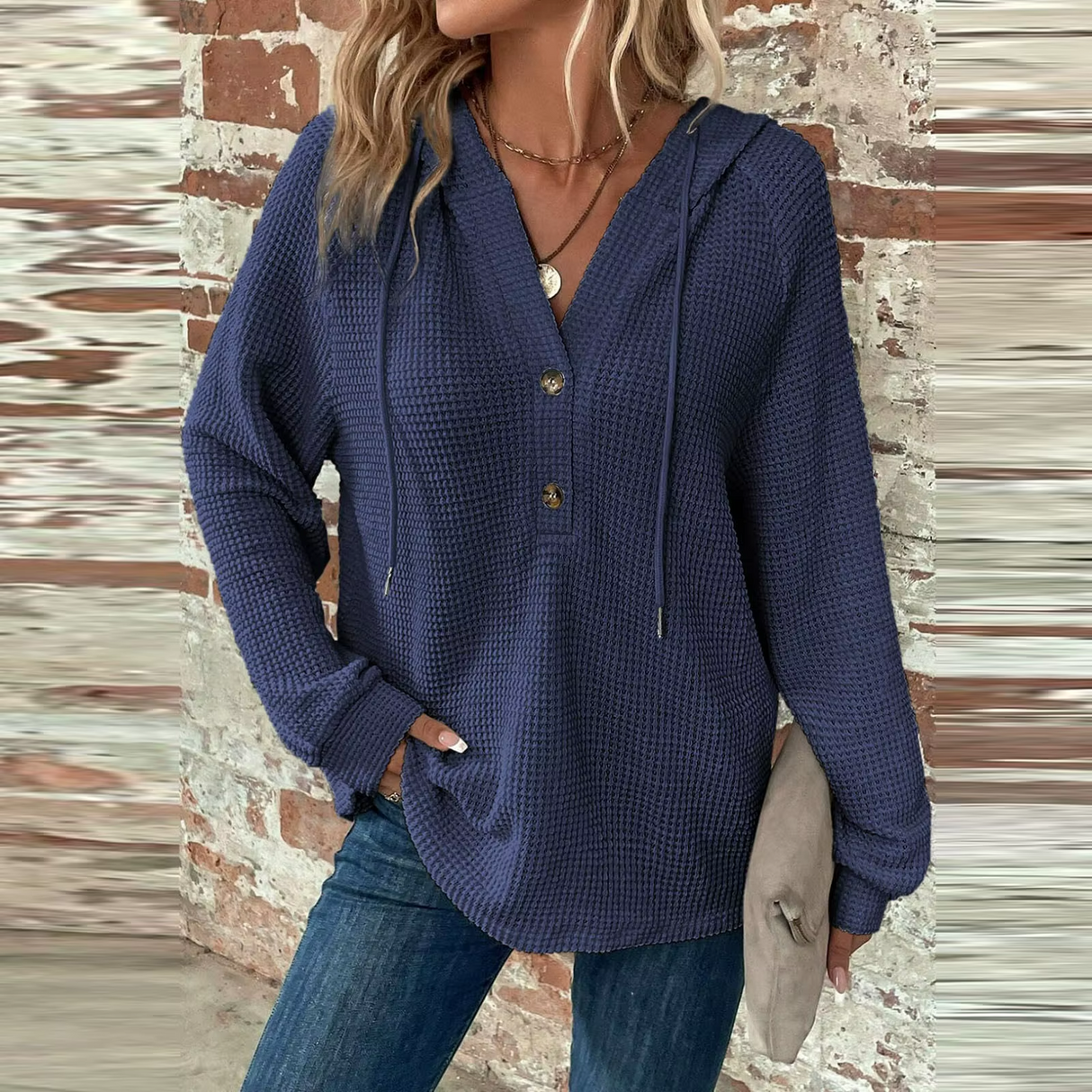 Ella Buttoned Hoodie 1