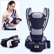 Ergonomic Baby Hipseat Carrier – Front and Back Backpack Navy blue