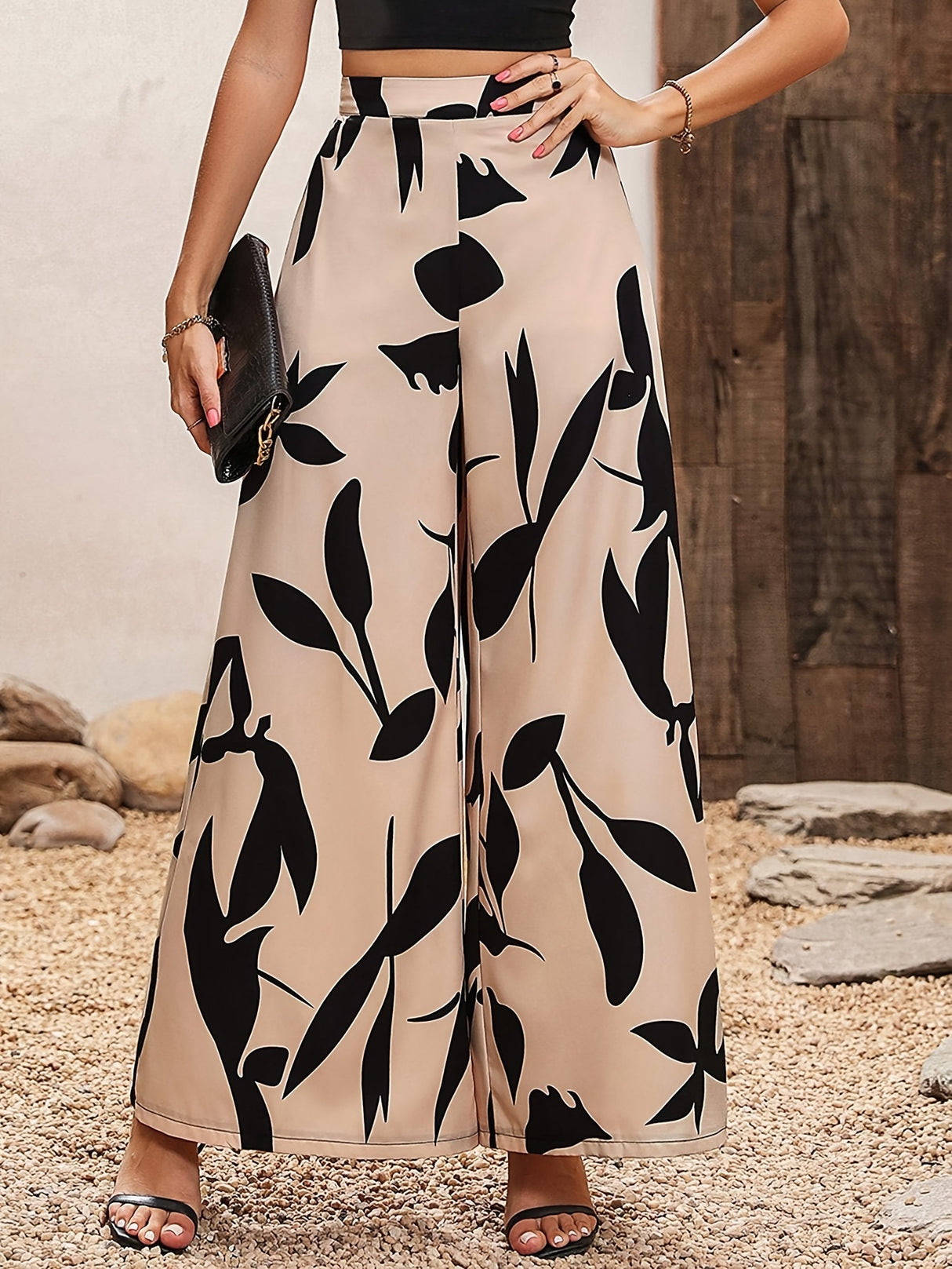 Faith Leaves Wide-Leg Pants 1