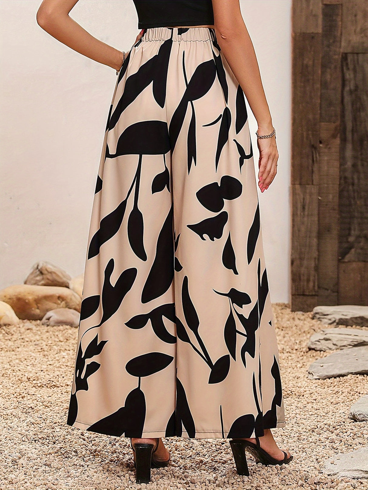 Faith Leaves Wide-Leg Pants 2