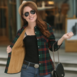 Fleece Lined Plaid Shacket Women
