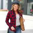 Fleece Lined Plaid Shacket Women Bianca Australia