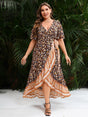 Floral Ruffle Wrap Maxi Dress