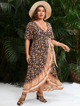 Floral Ruffle Wrap Maxi Dress 1