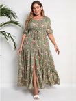 Floral V-Neck Maxi Dress