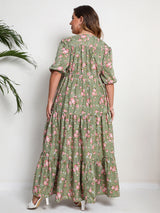 Floral V-Neck Maxi Dress 2