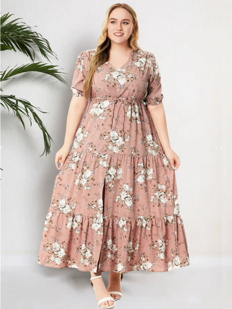 Floral V-Neck Maxi Dress 3