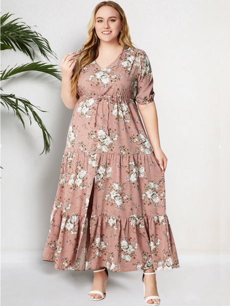 Floral V-Neck Maxi Dress 4