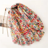 Xenia | Polka Floral Viscose Fringe Scarf Bianca Australia