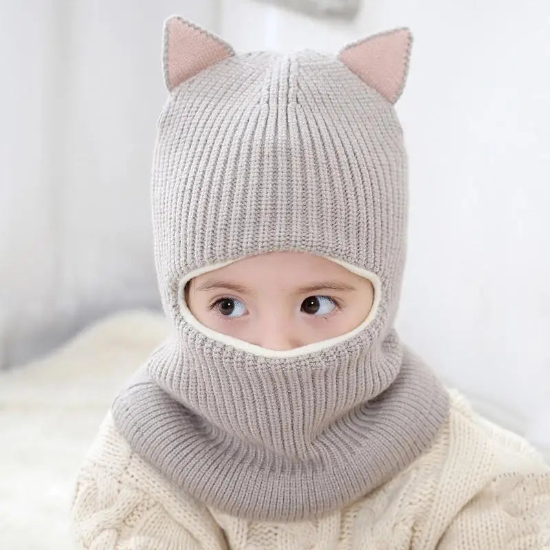 Fleece-Lined Cat Ear Baby Beanie – Winter Warmth Bianca Australia