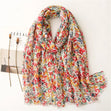 Xenia | Polka Floral Viscose Fringe Scarf Bianca Australia