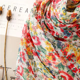 Xenia | Polka Floral Viscose Fringe Scarf Bianca Australia