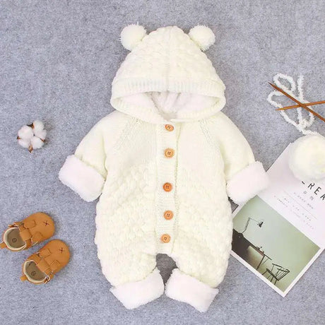 Baby Hooded Cardigan Romper – Autumn/Winter Style Bianca Australia