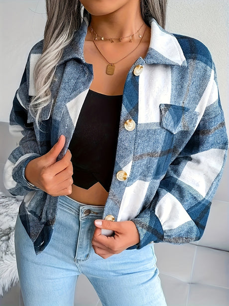 Harper Plaid Button-Front Shacket