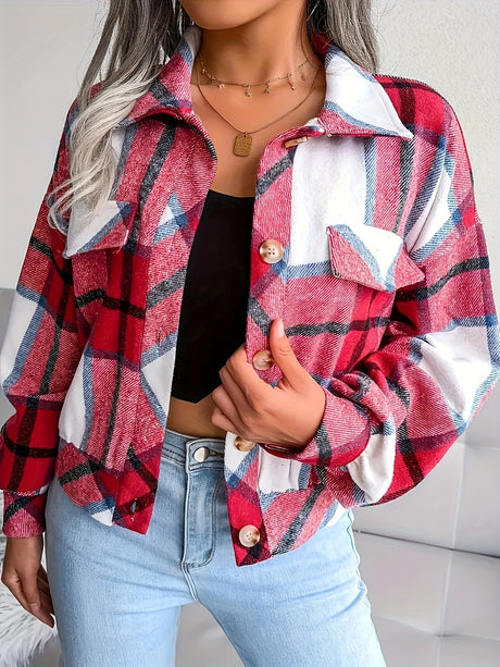 Harper Plaid Button-Front Shacket 1