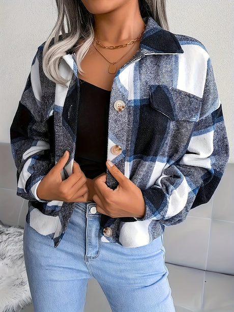 Harper Plaid Button-Front Shacket 4