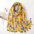 Xenia | Polka Floral Viscose Fringe Scarf Bianca Australia