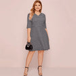 Houndstooth Curve Dress