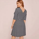 Houndstooth Curve Dress 3