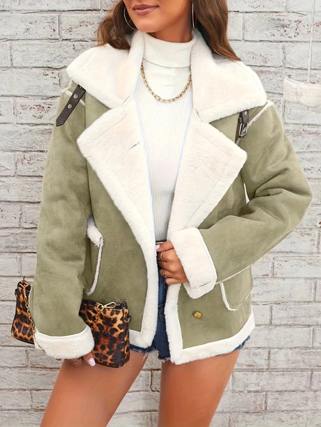 Isla Plush-Lapel Jacket