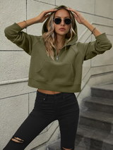 Ivy Half-Zip Cropped Hoodie 2