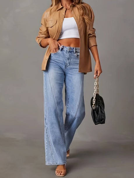 Janelle High-Stretch Straight Jeans 1