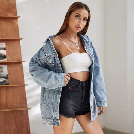 Luna Button-Up Denim Coat 1