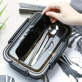 Lunch Box 1L Stainless Steel Open