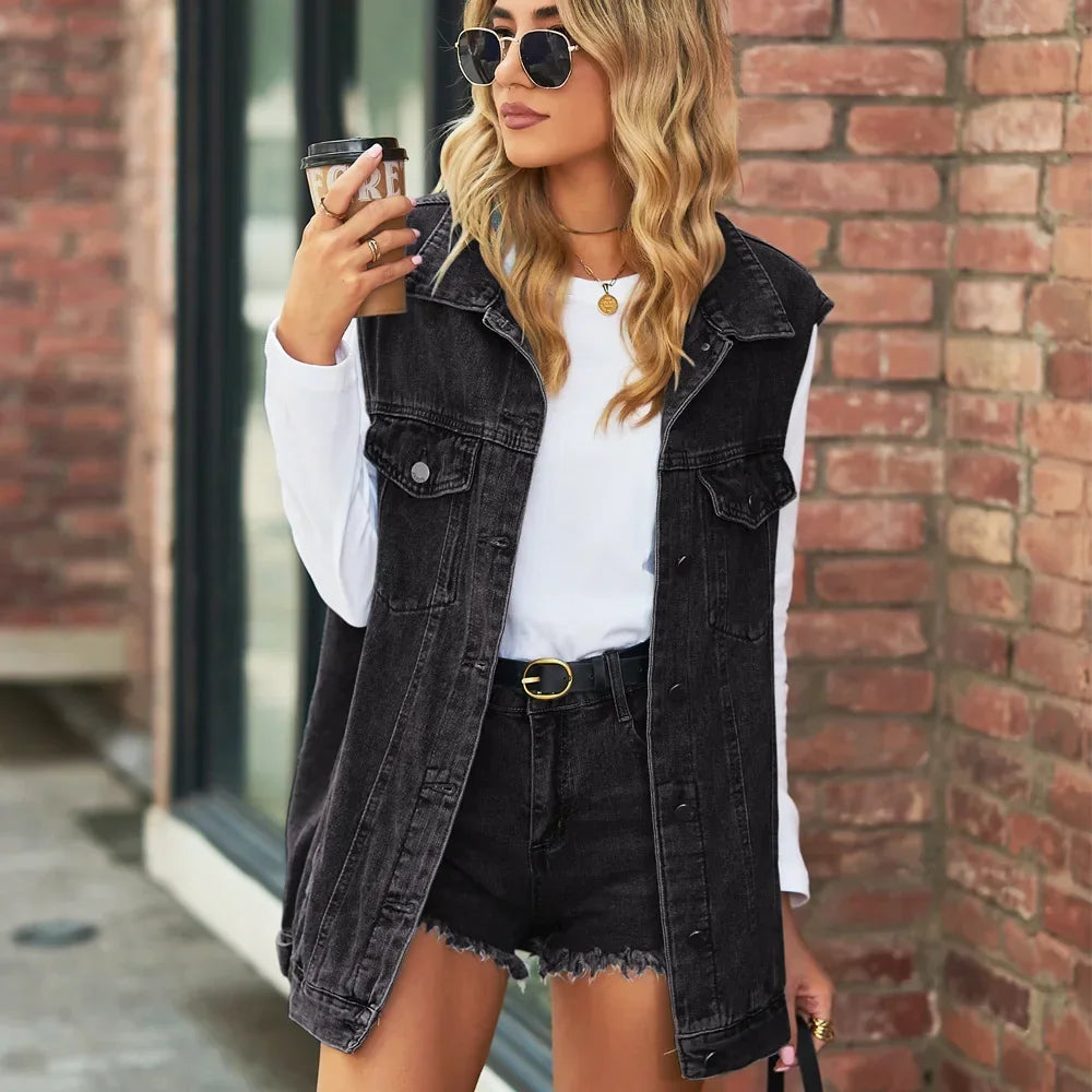 Mila Single-Breasted Denim Coat 2