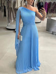 Off-Shoulder Pleated Maxi Dress – Elegant & Flowy 3