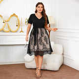 Plus Size A-Line Midi Dress 1