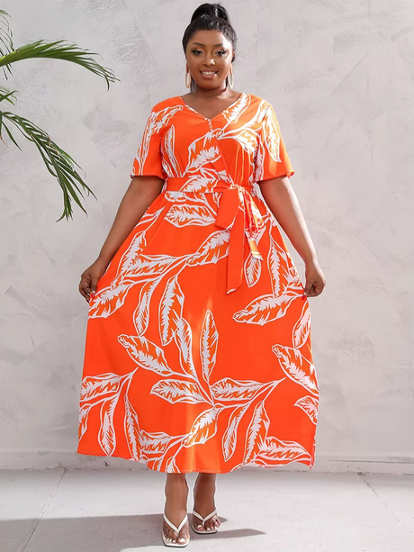 Plus Size Boho Floral Maxi Dress