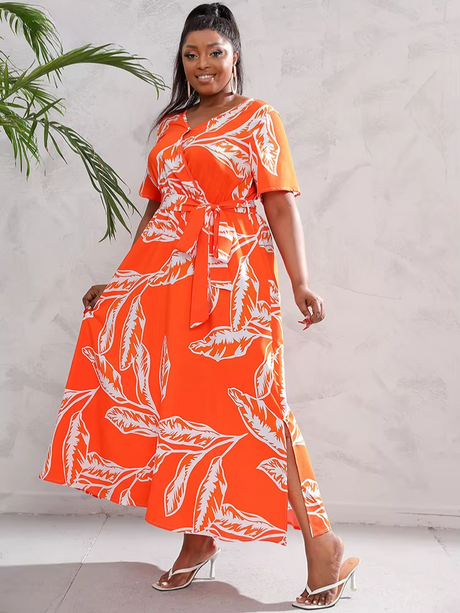 Plus Size Boho Floral Maxi Dress 1