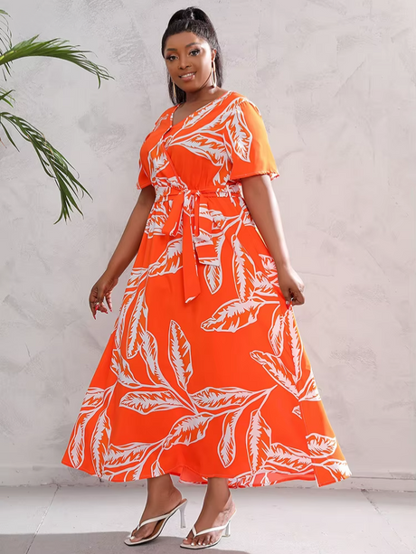 Plus Size Boho Floral Maxi Dress 2