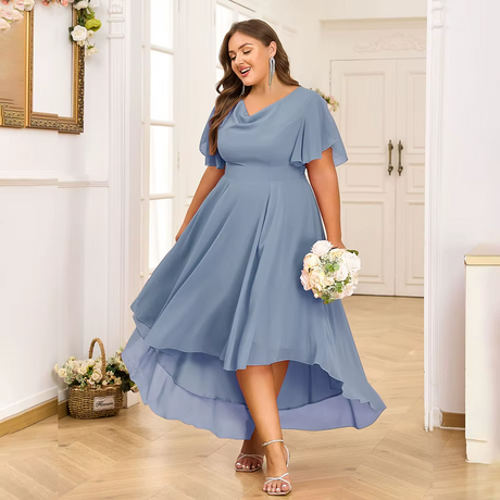 Plus Size Chiffon Midi Dress 2