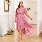 Plus Size Chiffon Midi Dress 4