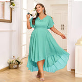 Plus Size Chiffon Midi Dress 6