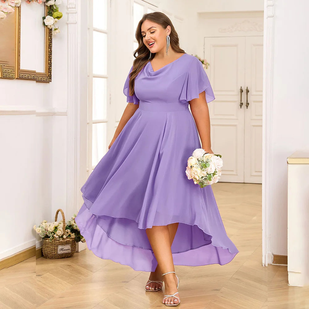 Plus Size Chiffon Midi Dress 7