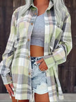 Plus Size Plaid Loose Shirt