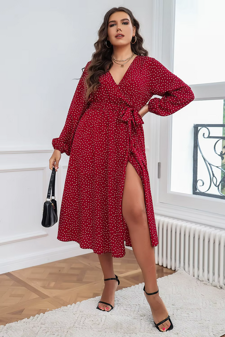 Polka Drape Maxi