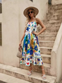 Printed Halter Pocket Dress